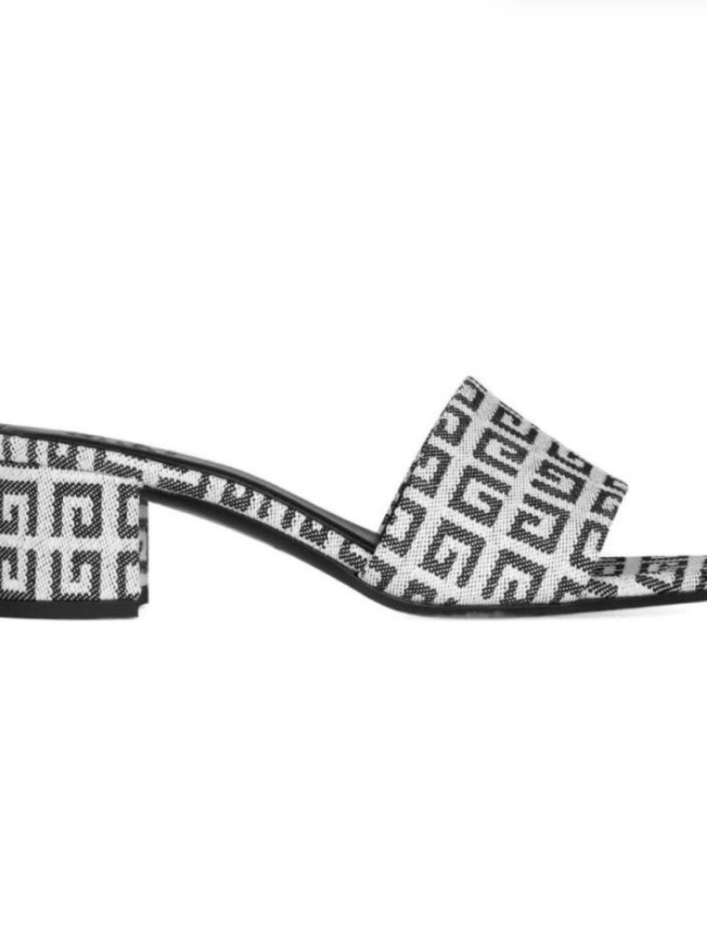 Women’s Black and White Givenchy Patterned Slide Sandal. Size 7.5.